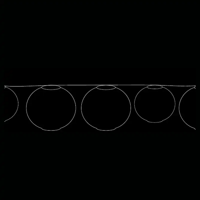 Boule dorée — dessin technique