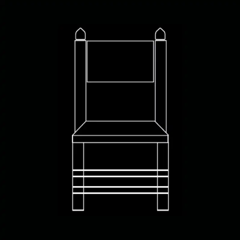 Chaise en doum — dessin technique