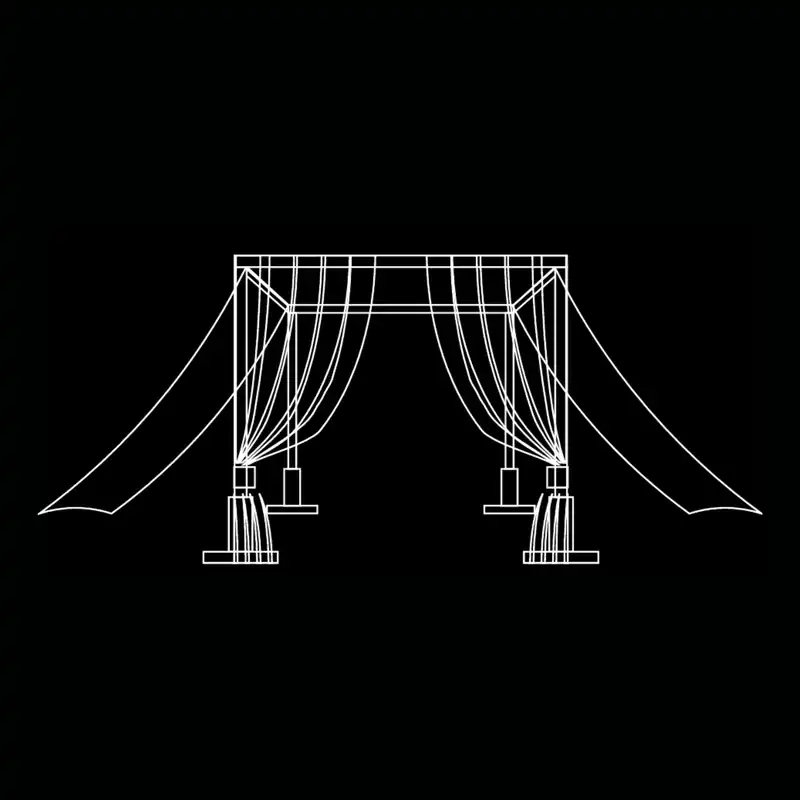 Chapiteau Beldi Chic — dessin technique