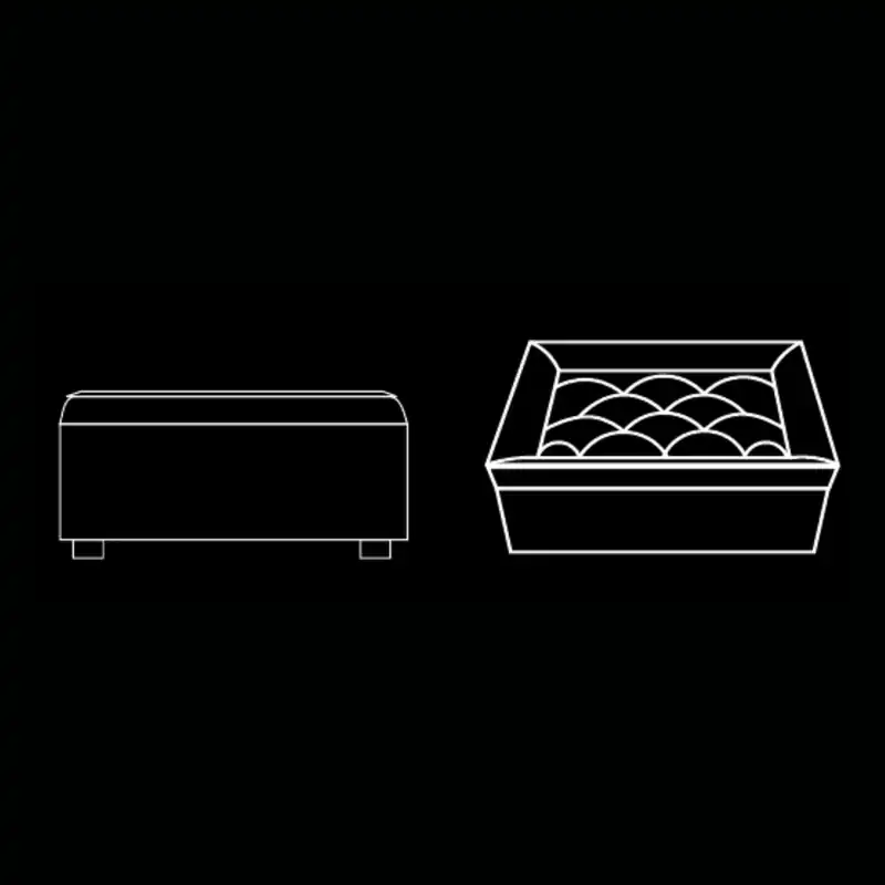 Table basse strass — dessin technique