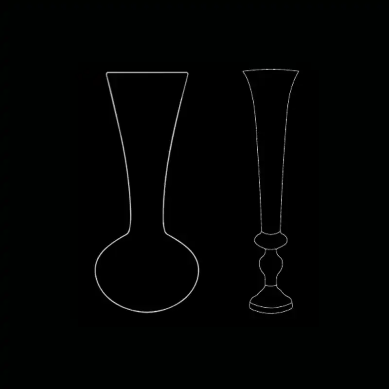 Vase géant blanc — dessin technique